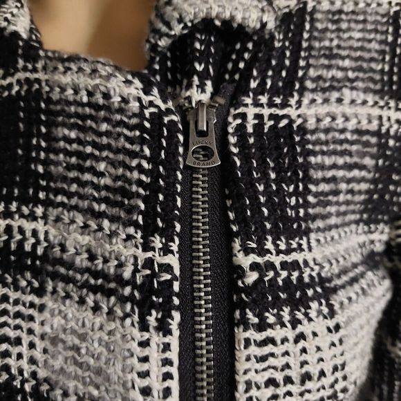 Lucky Brand Moto Jacket,Women S,Pockers,Zipper,cotton, Acrylic,16.5 Inch Of Arm - Picture 9 of 12